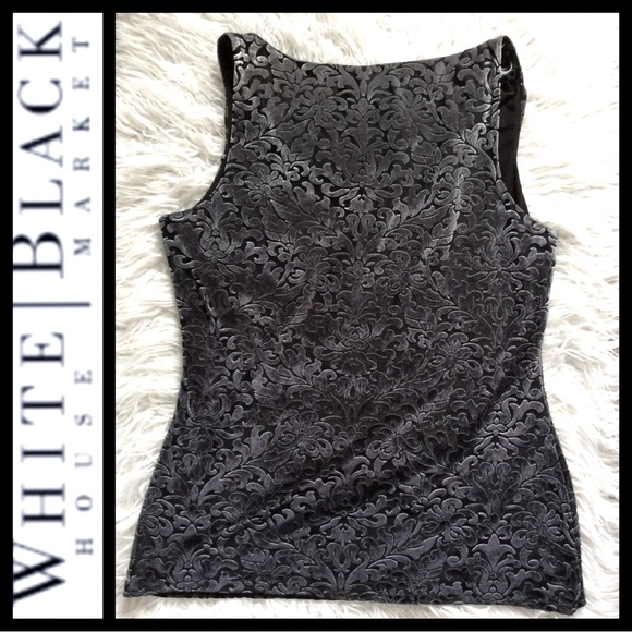 White House Black Market Crushed Velvet Top - Picture 2 of 4